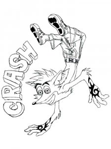 Crash Bandicoot coloring page 18 - Free printable