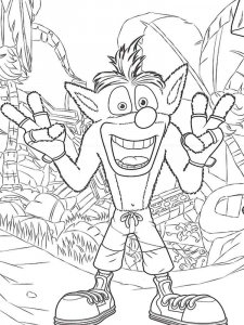 Crash Bandicoot coloring page 2 - Free printable