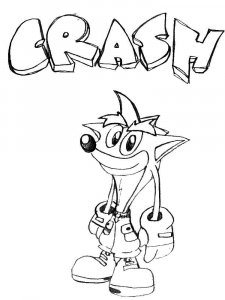 Crash Bandicoot coloring page 20 - Free printable