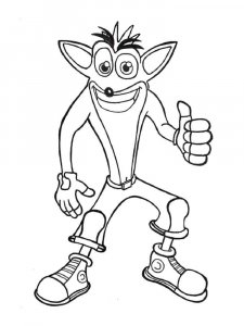 Crash Bandicoot coloring page 21 - Free printable