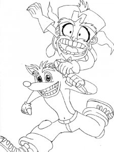 Crash Bandicoot coloring page 24 - Free printable