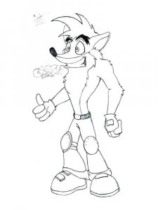Crash Bandicoot coloring page 29 - Free printable