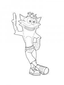 Crash Bandicoot coloring page 33 - Free printable