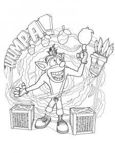 Crash Bandicoot coloring page 35 - Free printable