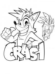Crash Bandicoot coloring page 36 - Free printable