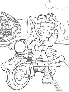 Crash Bandicoot coloring page 4 - Free printable