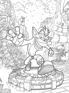 Crash Bandicoot coloring page 5 - Free printable