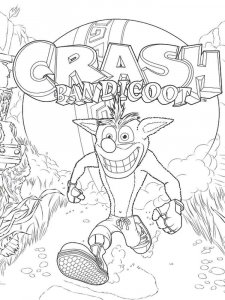 Crash Bandicoot coloring page 6 - Free printable