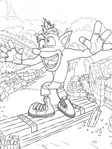 Crash Bandicoot coloring page 7 - Free printable