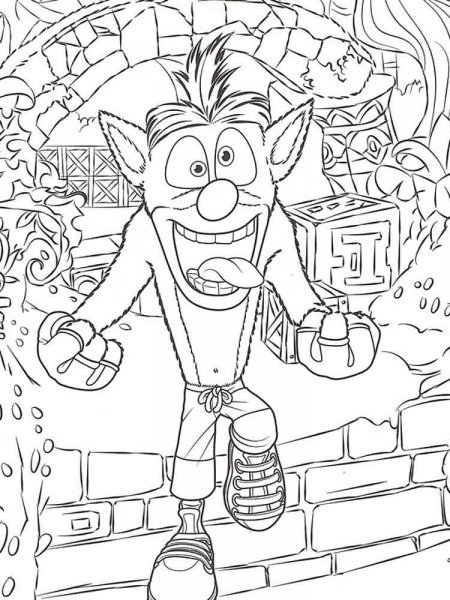 Crash Bandicoot coloring pages