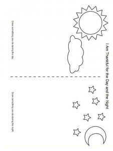 Day and Night coloring page 2 - Free printable