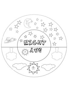 Day and Night coloring page 6 - Free printable