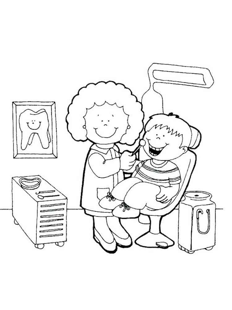 Dentist coloring pages. Free Printable Dentist coloring pages.