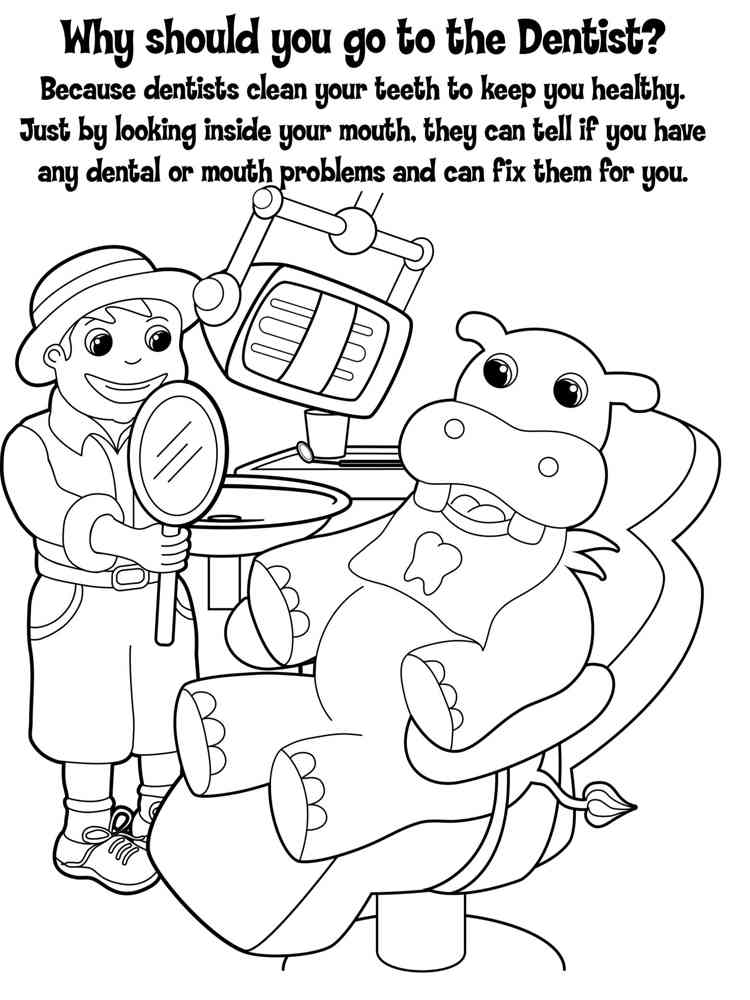 Dentist coloring pages. Free Printable Dentist coloring pages.