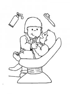Dentist coloring page 10