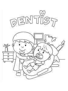 Dentist coloring page 18