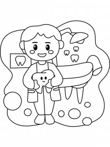 Dentist coloring page 19