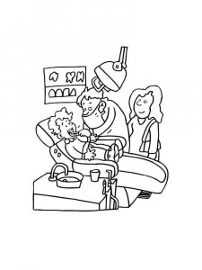 Dentist coloring page 3
