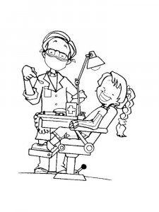 Dentist coloring page 4