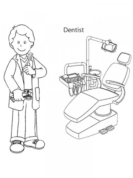 Dentist Coloring Pages