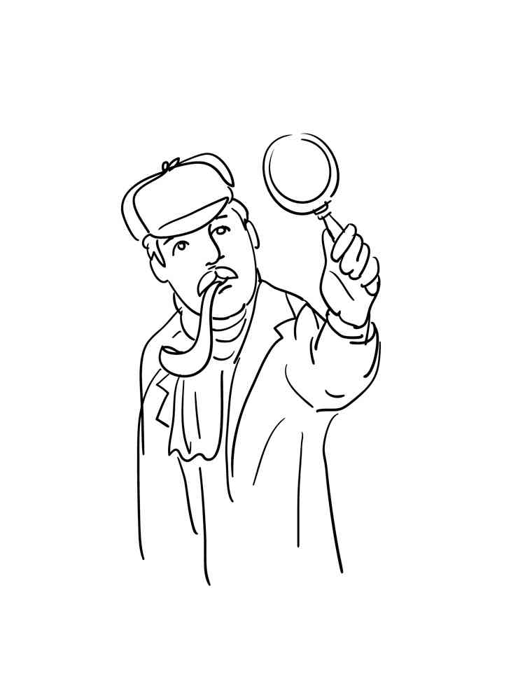 Detective coloring pages. Free Printable Detective coloring pages.