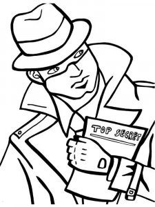 Detective coloring page 1 - Free printable