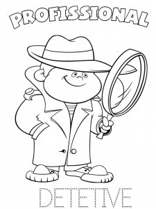 Detective coloring page 17 - Free printable