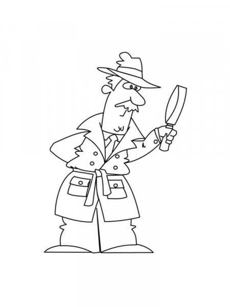 Detective coloring pages