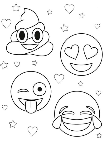 Emojis coloring pages