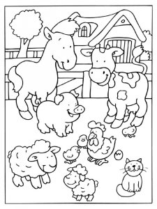 Farm coloring page 1 - Free printable