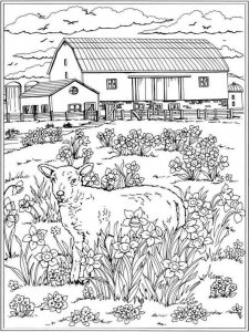Farm coloring page 3 - Free printable