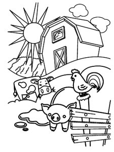 Farm coloring page 32 - Free printable
