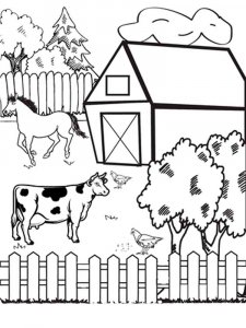 Farm coloring page 4 - Free printable