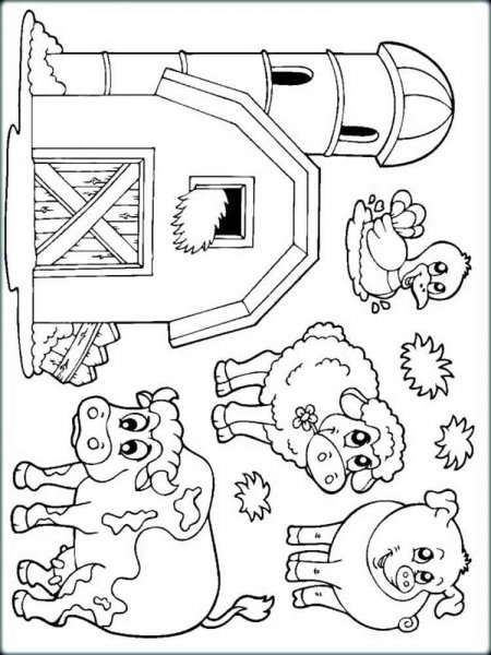 Farm coloring pages