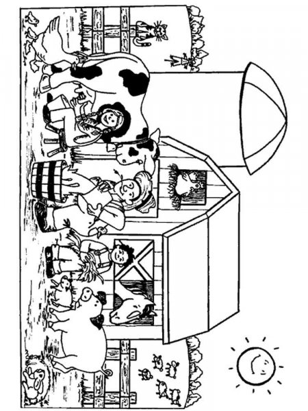 Farm coloring pages