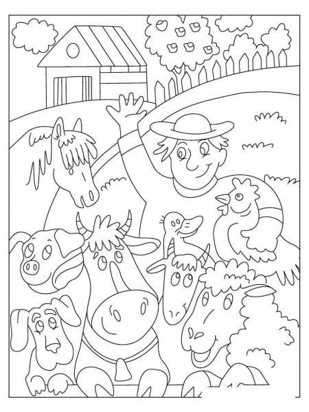 Farm coloring pages