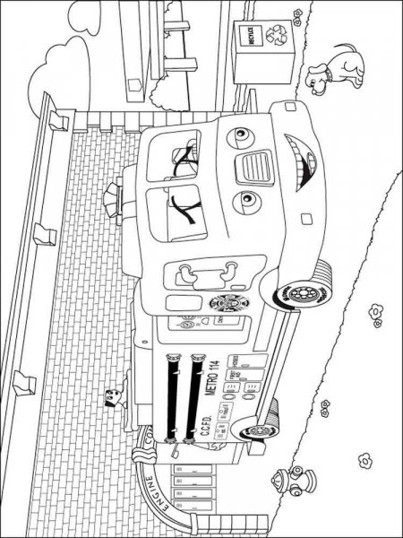 Fire Station coloring pages