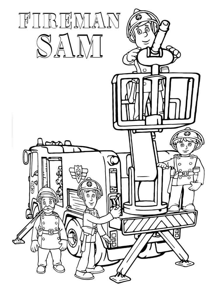 Download 167+ Fireman Sam For Kids Printable Free Coloring Pages PNG