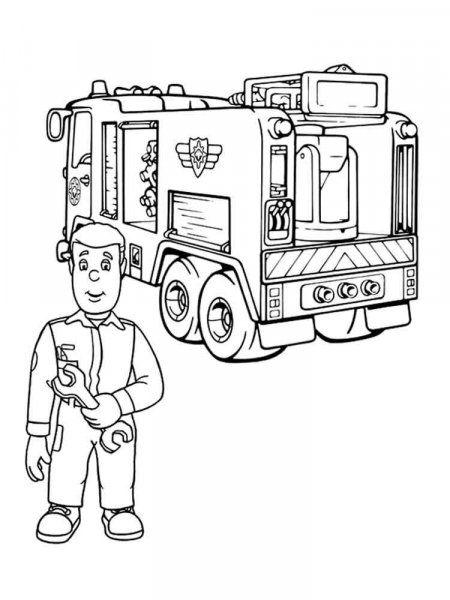 Fireman Sam coloring pages