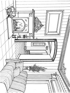 Fireplace coloring page 11 - Free printable