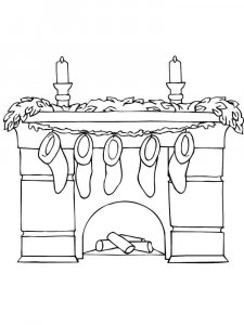 Fireplace coloring page 16 - Free printable