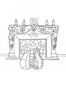 Fireplace coloring page 2 - Free printable