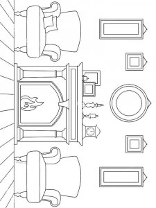 Fireplace coloring page 9 - Free printable