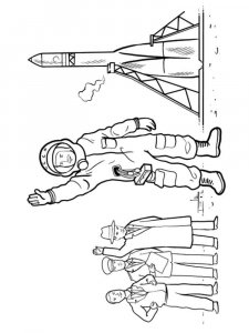 Gagarin coloring page 2 - Free printable