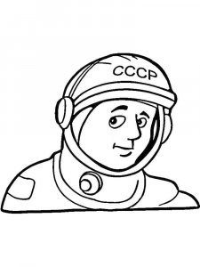 Gagarin coloring page 3 - Free printable