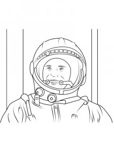 Gagarin coloring page 4 - Free printable