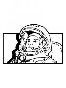 Gagarin coloring page 5 - Free printable