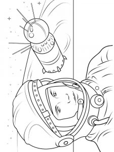 Gagarin coloring page 7 - Free printable