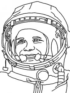 Gagarin coloring page 8 - Free printable