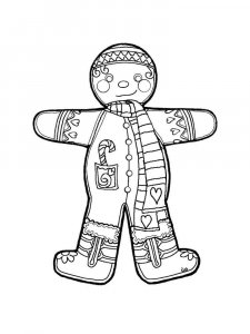 Gingerbread man coloring page 1 - Free printable